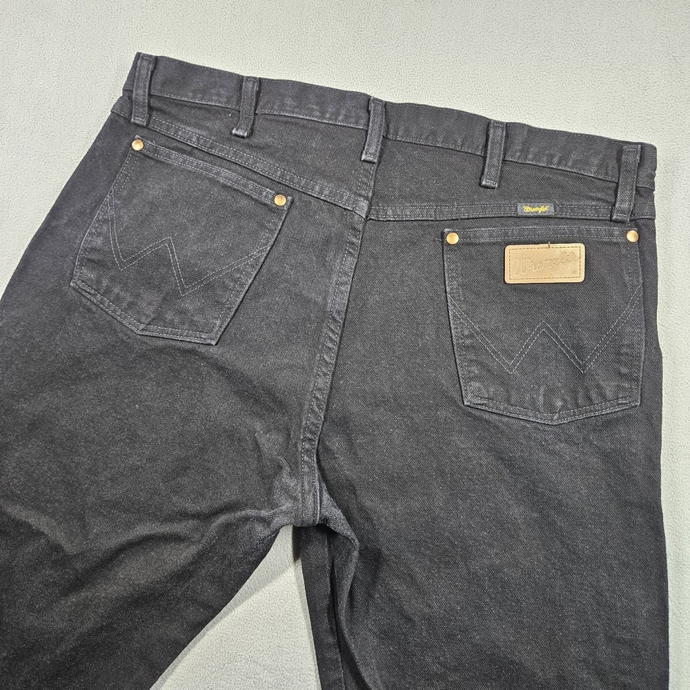 Wrangler Jeans Mens 38x30 Black 1013MWZ Cowboy Cut Denim Western Rodeo